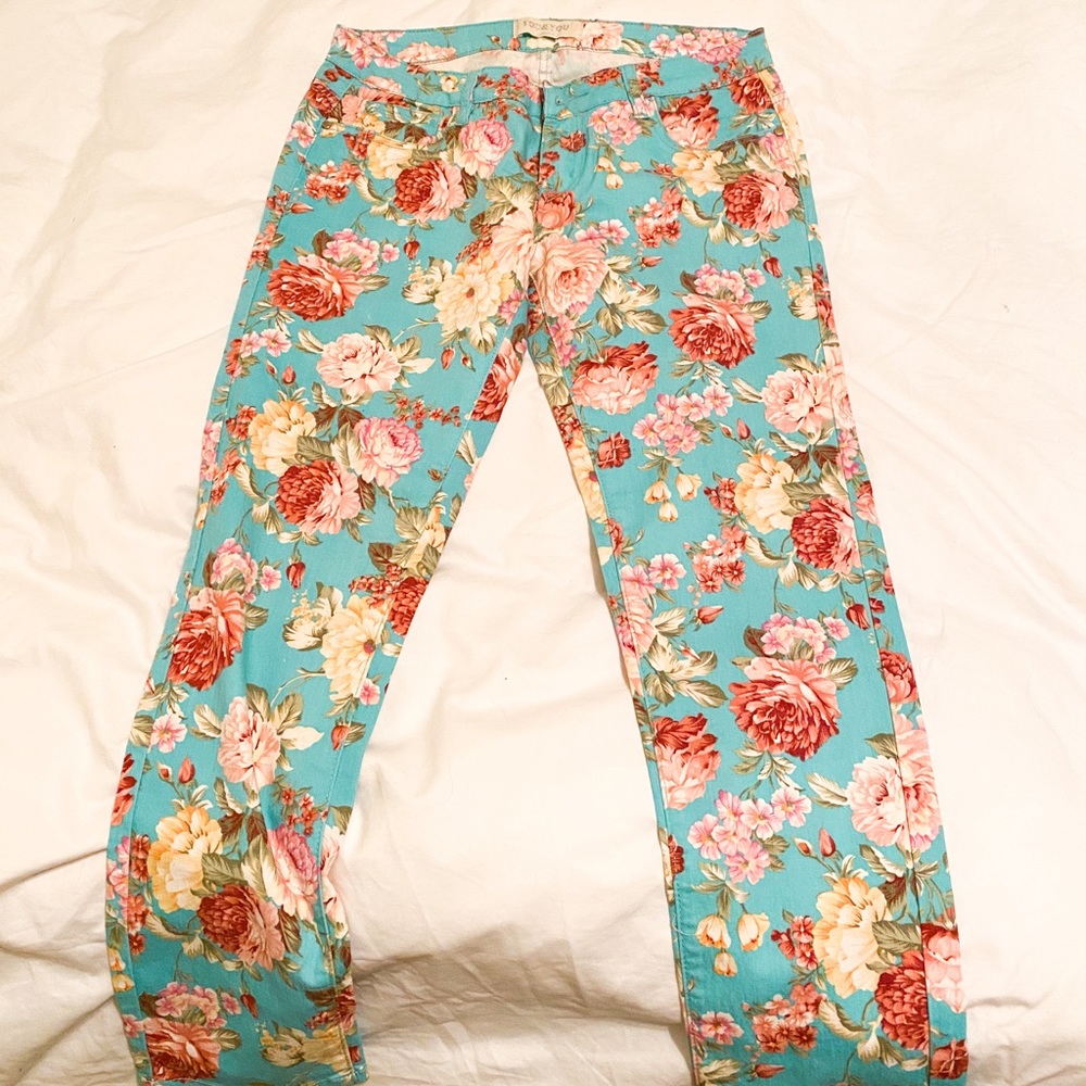 Floral Stretchy Jeans